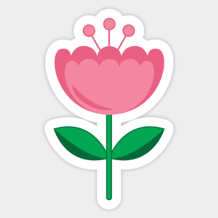 Pink Flower Sticker